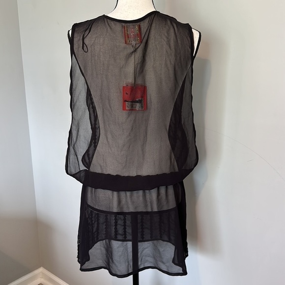 Pacha Ibiza River Island Sequin Black Sheer Sexy Swimsuit Coverup NWT - Picture 6 of 9